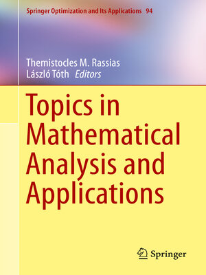 cover image of Topics in Mathematical Analysis and Applications
